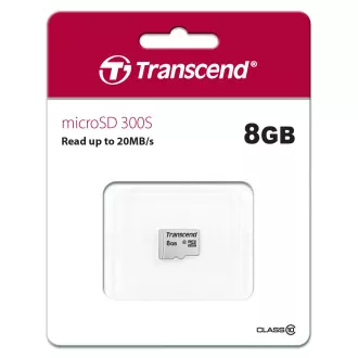 TRANSCEND MicroSDHC-Karte 8GB 300S, Klasse 10, ohne Adapter