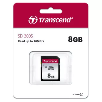 TRANSCEND SDHC-Karte 8GB 300S, Klasse 10 (R: 95/W: 45 MB/s)