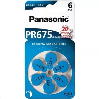 PANASONIC Zink-Luft-Batterie PR-675 (44) / 6LB AA 1, 2V (Blister 4 Stück) PANASONIC Zink-Luft-Batterie PR-675 (44) / 6LB AA 1, 2V (Blister 4 Stück)