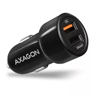 AXAGON PWC-QC5, QUICK und SMART Autoladegerät, 2x Port QC3.0 / AFC / FCP + 5V-2.6A, 31.5W