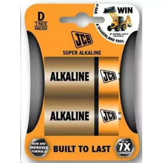 JCB SUPER Alkaline Batterie LR20, Blister 2 Stück JCB SUPER Alkaline Batterie LR20, Blister 2 Stück
