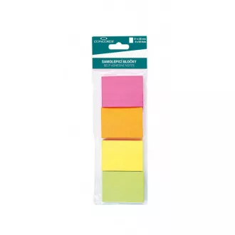 Selbstklebeblock 51x38mm 5 Neonfarben 4x50 Blatt Concorde