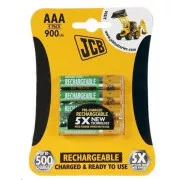 JCB RTU NiMH AAA / R03, 900mAh, vorgeladen, Blister 4 Stück