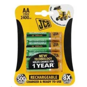 JCB RTU NiMH AA / R06, min.2400mAh, vorgeladen, Blister 4 Stück