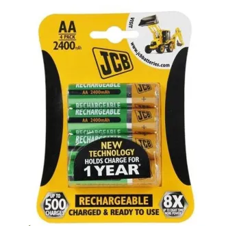 JCB RTU NiMH AA / R06, min.2400mAh, vorgeladen, Blister 4 Stück JCB RTU NiMH AA / R06, min.2400mAh, vorgeladen, Blister 4 Stück