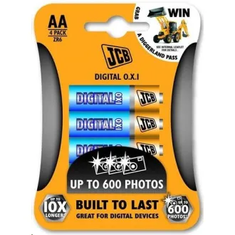 JCB OXI DIGITAL Alkalibatterie LR06, Blister 4 Stück JCB OXI DIGITAL Alkalibatterie LR06, Blister 4 Stück