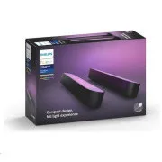 PHILIPS PLAY COL Hue Weiß und Farbambiente, zwei Schienen + Adapter, Schwarz
