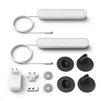 PHILIPS PLAY COL Hue Weiß und Farbambiente, zwei Schienen + Adapter, Weiß