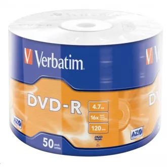 VERBATIM DVD-R (50-Pack) 16x WRAP 4.7GB MATT