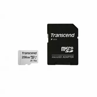 TRANSCEND MicroSDXC-Karte 256GB 300S, UHS-I U3 V30 + Adapter