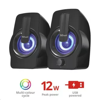 TRUST Gemi RGB 2.0 Lautsprecherset - schwarz