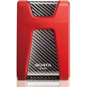 ADATA Externe HDD 1TB USB 3.1 DashDrive Durable HD650, rot (Gummi, stoßfest)