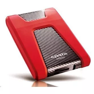 ADATA Externe HDD 1TB USB 3.1 DashDrive Durable HD650, rot (Gummi, stoßfest)