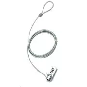 PREMIUMCORD Sicherheitsschloss für NTB 1, 8m Kensington Lock (4-stelliger Code, Stahlseil)