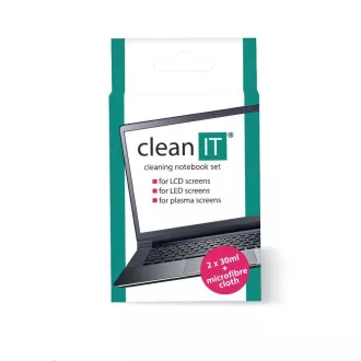 CLEAN IT Bildschirmreinigungslösung mit Tuch, 2x30ml CLEAN IT Bildschirmreinigungslösung mit Tuch, 2x30ml