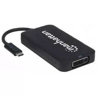 MANHATTAN Dockingstation USB-C 4in1, 1xDP, 1xHDMI, 1xVGA, 1xDVI