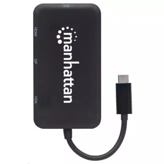 MANHATTAN Dockingstation USB-C 4in1, 1xDP, 1xHDMI, 1xVGA, 1xDVI