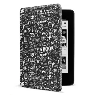 CONNECT IT Hülle für Amazon NEU Kindle Paperwhite 4 (2018), schwarz Doodle