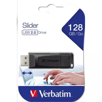VERBATIM Flash Disk 128GB Store 'n' Go Slider, schwarz