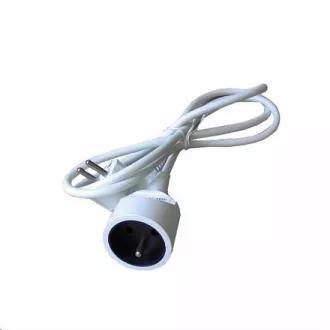 Solight Verlängerungskabel - Stecker, 1 Buchse, weiß, 3m Solight Verlängerungskabel - Stecker, 1 Buchse, weiß, 3m
