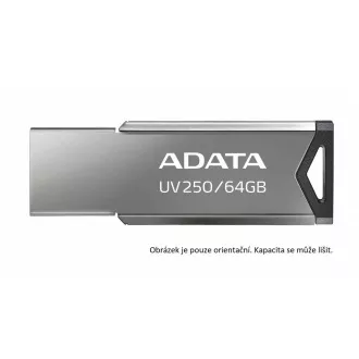 ADATA Flash Disk 32GB UV250, USB 2.0 Dash Drive, dunkelsilber ADATA Flash Disk 32GB UV250, USB 2.0 Dash Drive, dunkelsilber