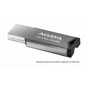 ADATA Flash Disk 32GB UV250, USB 2.0 Dash Drive, dunkelsilber ADATA Flash Disk 32GB UV250, USB 2.0 Dash Drive, dunkelsilber