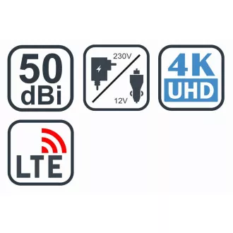 EVOLVEO Xany 4, 230/12V, aktive Raumantenne FM/DAB /DVB-T2, LTE-Filter, 4G, 5G