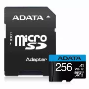 ADATA MicroSDHC-Karte 256 GB UHS-I Klasse 10, Premier + Adapter