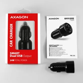 AXAGON PWC-5V5, SMART Autoladegerät, 2x Port 5V-2.4A + 2.4A, 24W AXAGON PWC-5V5, SMART Autoladegerät, 2x Port 5V-2.4A + 2.4A, 24W