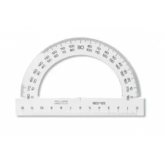 Winkelmesser 180° / 125 transparent groß Winkelmesser 180° / 125 transparent groß