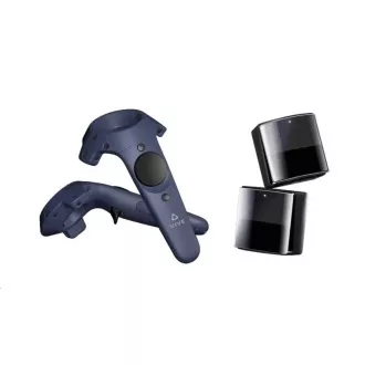 HTC Vive Pro Virtual Reality Headset (Kit), Blau (VR-Brille, Motino-Sensoren, Controller, integriertes Audio)