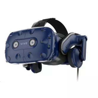 HTC Vive Pro Virtual Reality Headset (Kit), Blau (VR-Brille, Motino-Sensoren, Controller, integriertes Audio)
