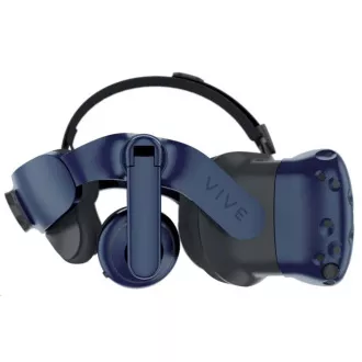 HTC Vive Pro Virtual Reality Headset (Kit), Blau (VR-Brille, Motino-Sensoren, Controller, integriertes Audio)