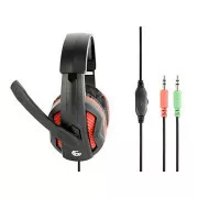 GEMBIRD Kopfhörer mit Mikrofon GHS-03, Gaming, schwarz-rot