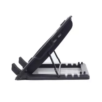 GEMBIRD Notebookständer NBS-1F17T-01, für Notebooks bis 17", 150mm Lüfter, LED, schwarz