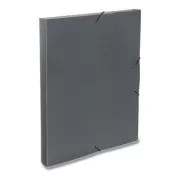 Klassische 3-Klappen-Box mit Gummi, schwarz