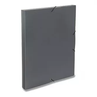 Klassische 3-Klappen-Box mit Gummi, schwarz