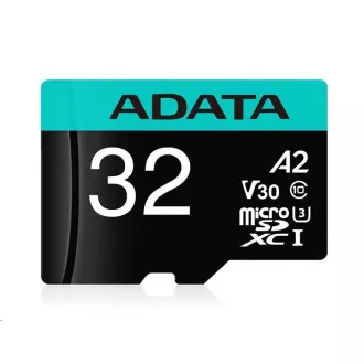 ADATA MicroSDHC-Karte 32 GB Premier Pro UHS-I V30S (R: 100 MB) + SD-Adapter ADATA MicroSDHC-Karte 32 GB Premier Pro UHS-I V30S (R: 100 MB) + SD-Adapter