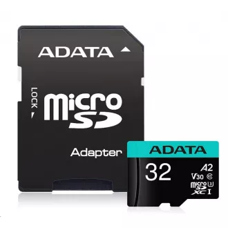 ADATA MicroSDHC-Karte 32 GB Premier Pro UHS-I V30S (R: 100 MB) + SD-Adapter ADATA MicroSDHC-Karte 32 GB Premier Pro UHS-I V30S (R: 100 MB) + SD-Adapter