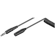 PREMIUMCORD Verlängerungskabel Audio Jack 6, 3mm M/F Spirale 1m - 5m