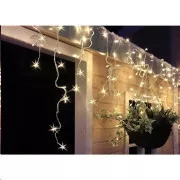 Solight LED-Weihnachtsanhänger, 120 LED, 3m x 0,7m, 6m Zuleitung, außen, warmweißes Licht, Memory, Timer