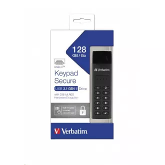 VERBATIM USB C 3.1 Laufwerk 128 GB - Keypad Secure (R: 160 / W: 150 MB / s) DSGVO VERBATIM USB C 3.1 Laufwerk 128 GB - Keypad Secure (R: 160 / W: 150 MB / s) DSGVO