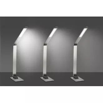 Solight LED Tischleuchte dimmbar, 11W, Farbwechsel, Aluminium gebürstet, silber