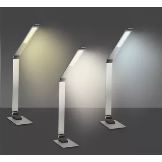 Solight LED Tischleuchte dimmbar, 11W, Farbwechsel, Aluminium gebürstet, silber