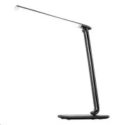Solight LED Tischleuchte dimmbar, 12W, Lichttemperaturwahl, USB, schwarz glänzend