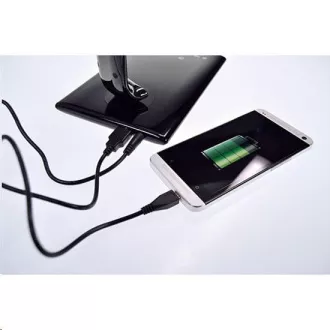 Solight LED Tischleuchte dimmbar, 12W, Lichttemperaturwahl, USB, schwarz glänzend Solight LED Tischleuchte dimmbar, 12W, Lichttemperaturwahl, USB, schwarz glänzend