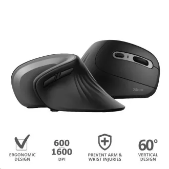 TRUST ergonomische vertikale Maus Verro Wireless Ergonomic Mouse, schwarz TRUST ergonomische vertikale Maus Verro Wireless Ergonomic Mouse, schwarz