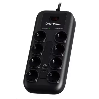 CyberPower Surge Buster ™ 8 Steckdosen, 2xUSB, 1,8m, Deutsch, Neu CyberPower Surge Buster ™ 8 Steckdosen, 2xUSB, 1,8m, Deutsch, Neu