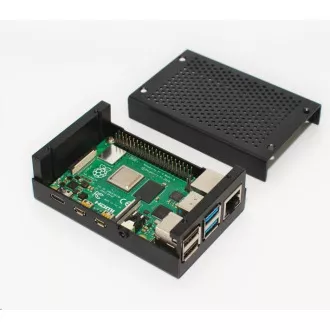 Aluminiumbox für Raspberry Pi 4B, schwarz