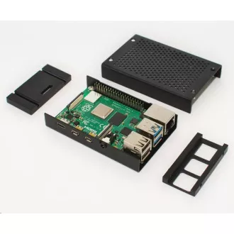Aluminiumbox für Raspberry Pi 4B, schwarz